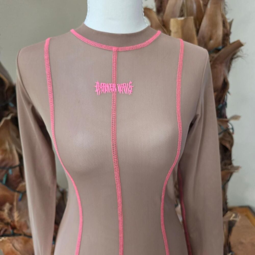 Unbranded Women's Pink and Tan Dress